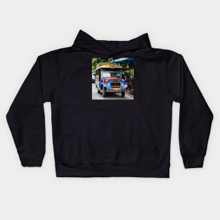 Jeepney in The Philippines Kids Hoodie